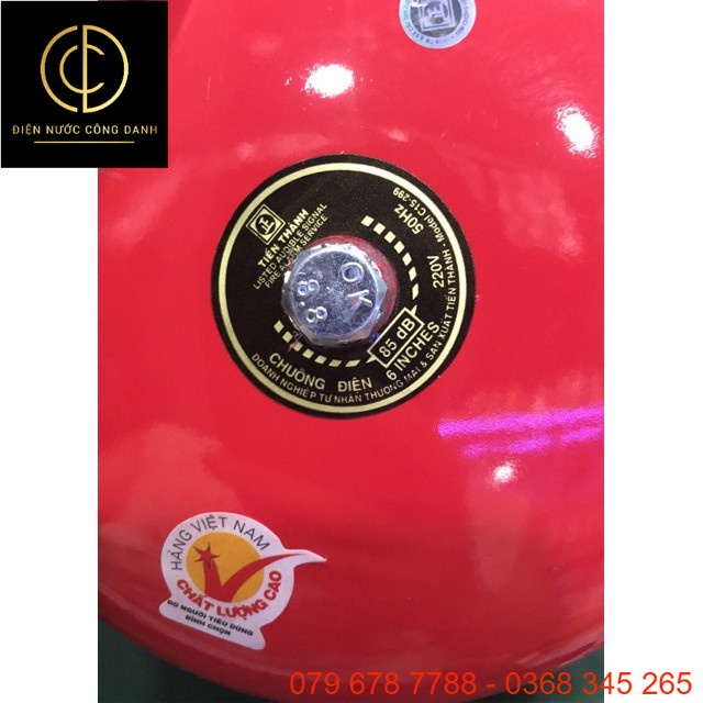 Chuông điện Tiến Thành 8", 6",4" 220vac