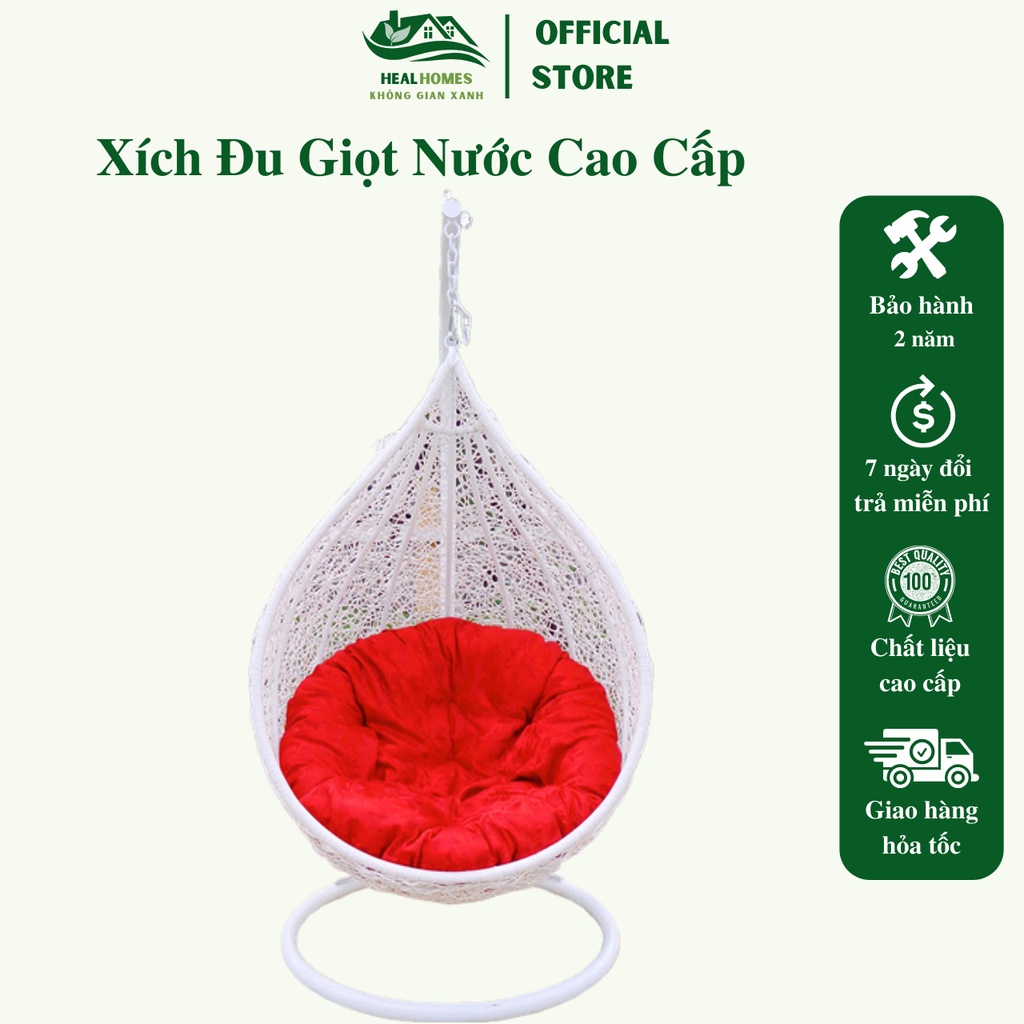 Xích đu đan cao cấp, derco sân vườn, trang trí ban công, đồ chơi cho  bé, ghế tổ chim cho bà bầu thư giãn / HealHomes