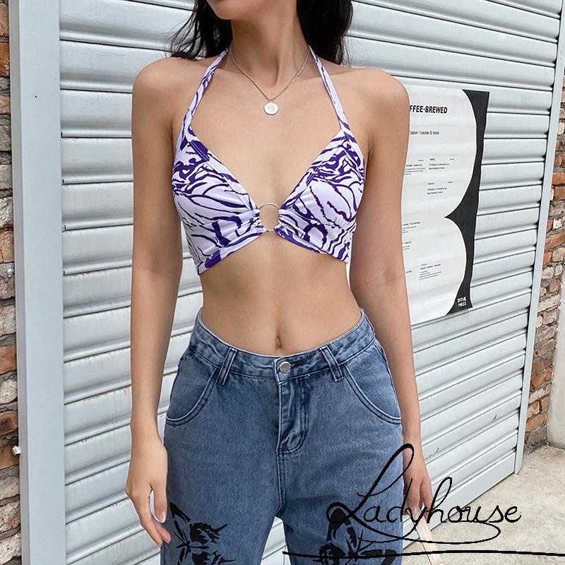 Áo Hai Dây Cổ Chữ V Màu Trơn In Họa Tiết Màu Trơn Quyến Rũ Cho Nữ Màu Sắc Đa Dạng