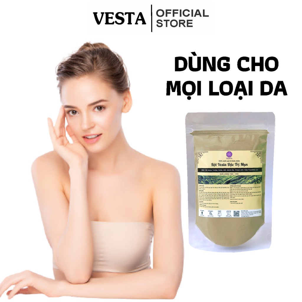 Bột Giảm Mờ Mụn Thiên Nhiên Vesta 100gr