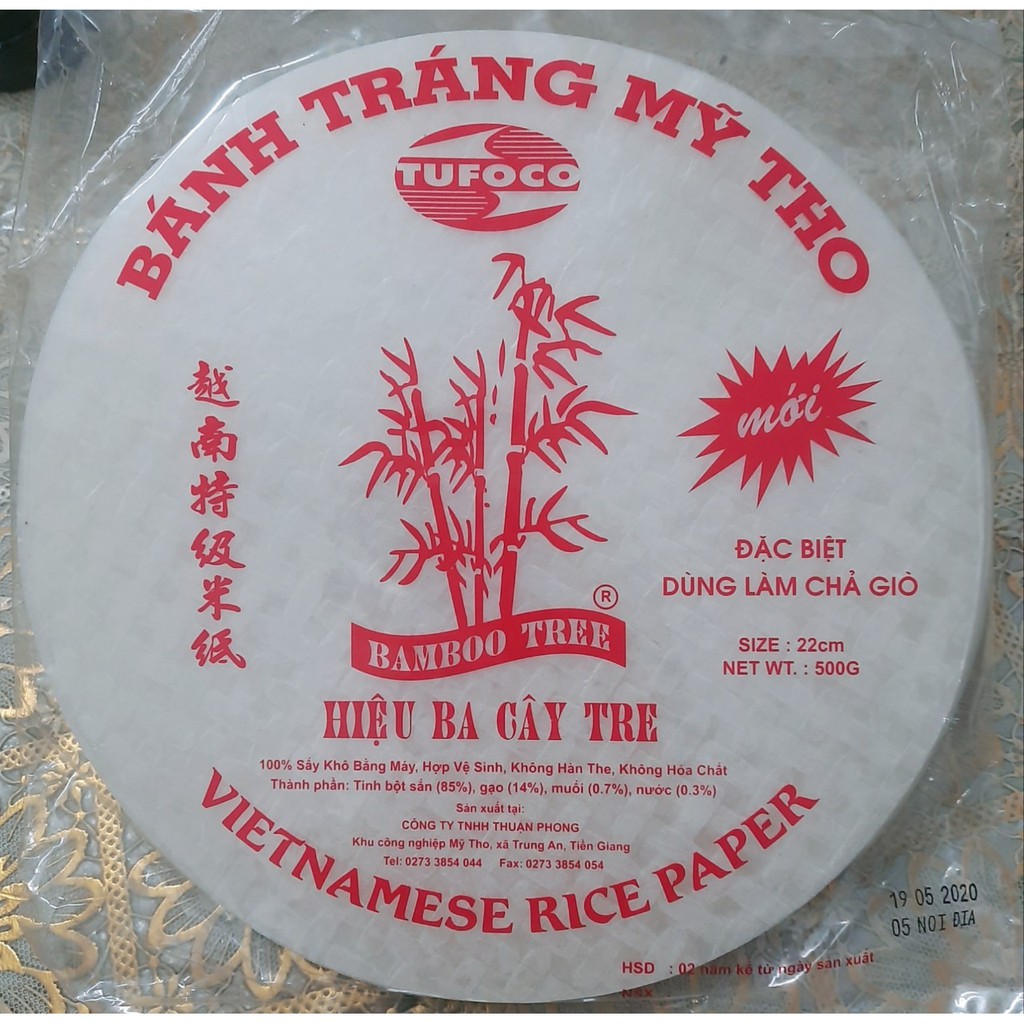 BÁNH TRÁNG LÀM CHẢ GIÒ ĐẶC BIỆT ̣( LÔ 2 GÓI)