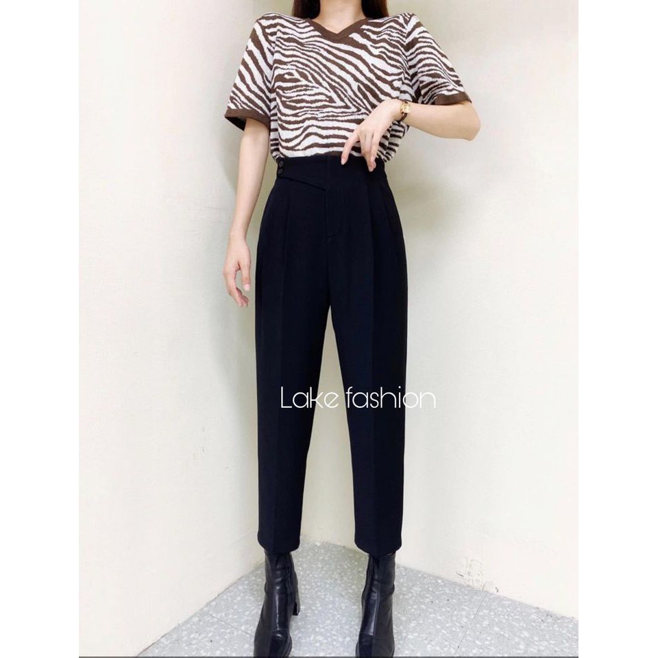 Quần tây, Quần âu nữ cúc lệch chun sau fom chuẩn lên dáng đẹp 2 cúc Lake fashion | BigBuy360 - bigbuy360.vn