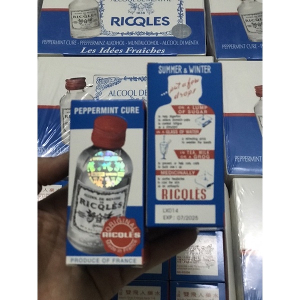 Dầu thoa cồn Bạc Hà ricqles alcooldementhe cho phụ nữ sau sinh