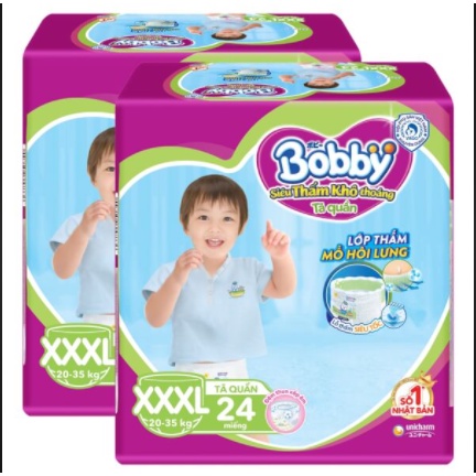 Bỉm/Tã quần Bopby XXXl22(20-35kg)cộng 6
