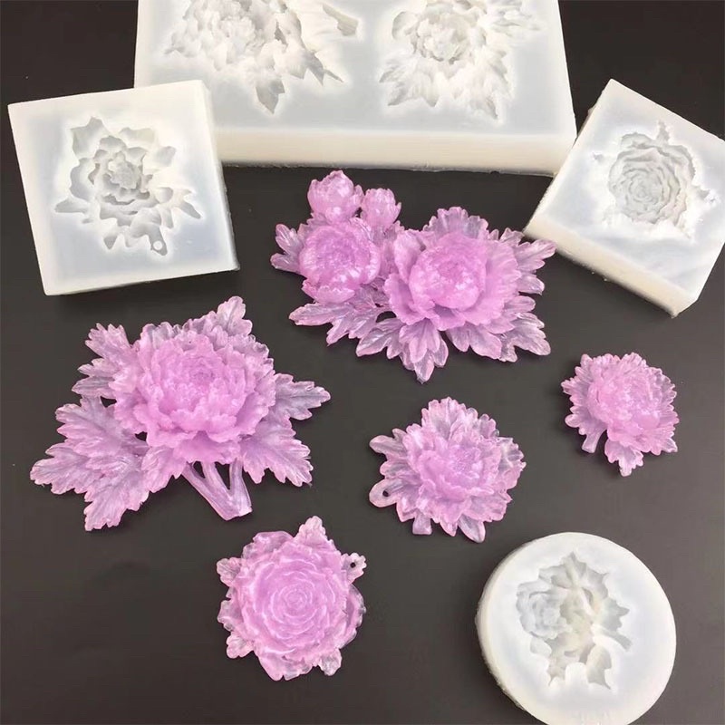 khuôn silicon hoa trang trí bánh