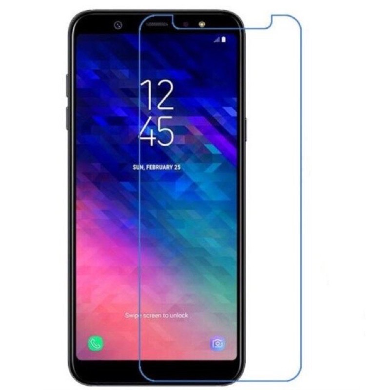 ￼Kính cường lực 2.5D Sam Sung A6 2018 trong suốt mài cạnh tặng kèm giấy lau