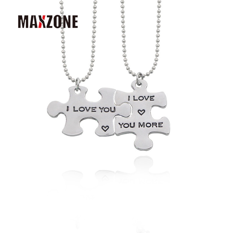 Vòng cổ Ghép Hình Bánh Pizza Trái Tim Ghép Thời Trang Cho Cặp Đôi Bạn Thân