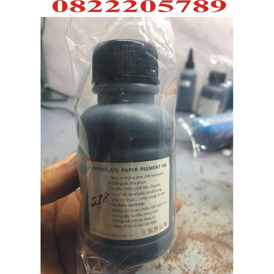 Mực dầu pigment màu Đen  100ml