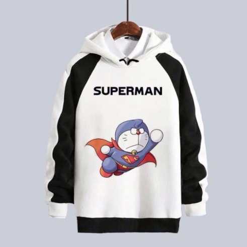 Áo Hoodie Lông Cừu Dáng Rộng In Hình Doraemon Dễ Thương 2022