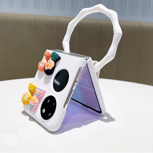 Youpin sweater for boys and girls suitable for Huawei P50 pocket mobile phone case P50 treasure box folding screen portable ring hanging rope new cartoon protective cover for couples advanced customization P50 pocket cute girl