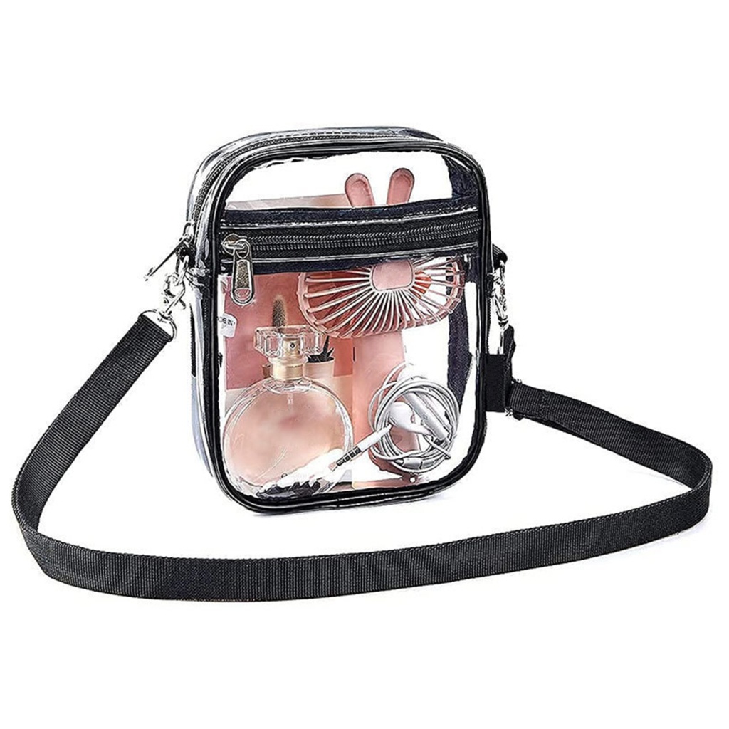 Túi Xách Nhựa PVC Trong Suốt Chống Thấm Nước Kích Thước 20 X 15 X 4.6cm