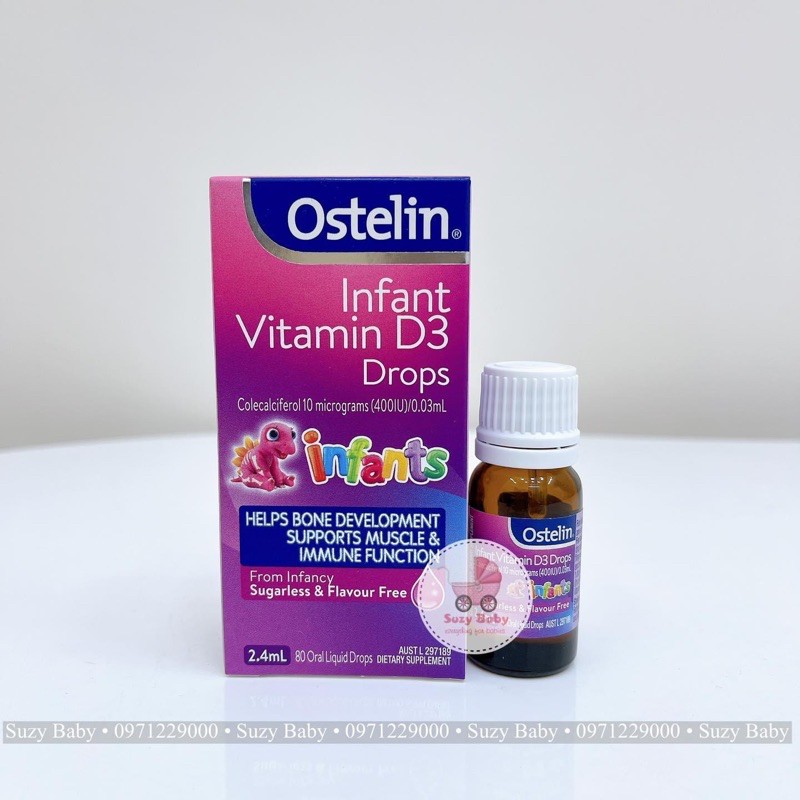 Vitamin D3 Ostelin Úc cho bé dạng infant từ 0-6m
