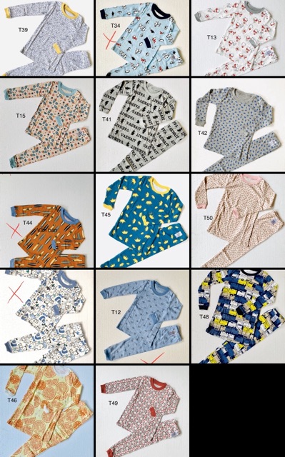 Bộ tay dài xuất Hàn bé trai và gái size 90-130