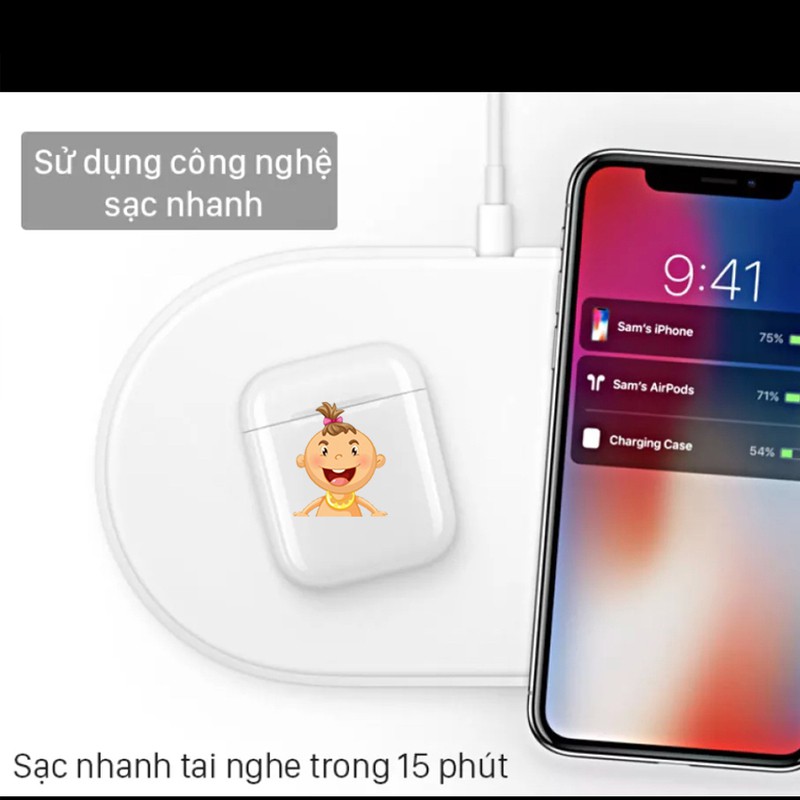 Tai Nghe Bluetooth thế hệ 2 – Bản Nâng Cấp đổi tên, định vị, cảm biến tiệm cận, đàm thoại 2,5 h, bảo hành 1 năm