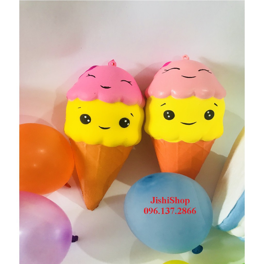  Squishy cây Kem ốc quế 2 tầng cảm xúc (Ảnh thật) mã số sku EI4428  DPG501