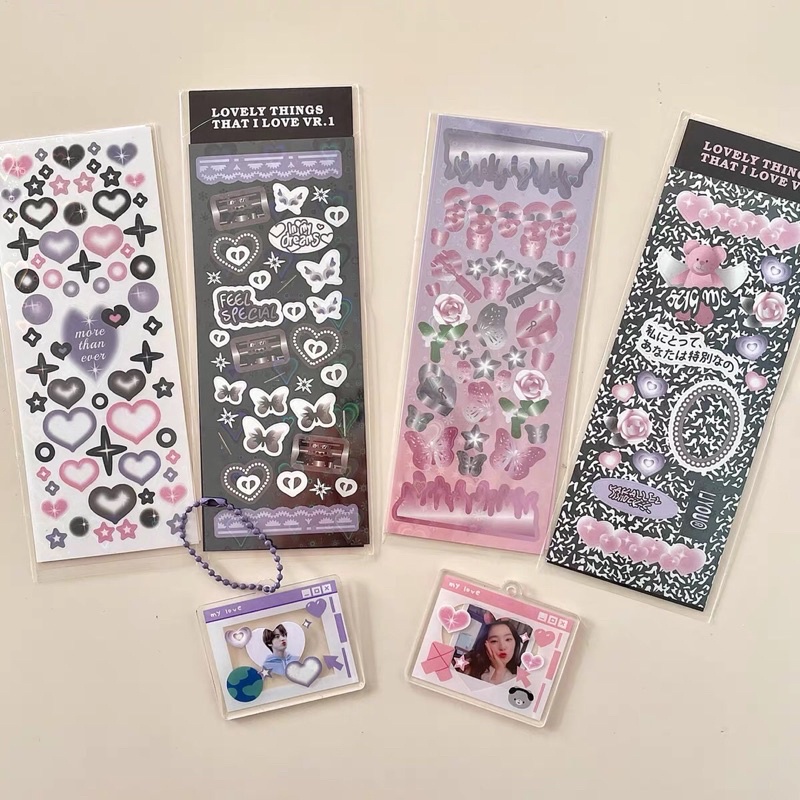Sticker i love vr1_ hình dán trang trí top,card