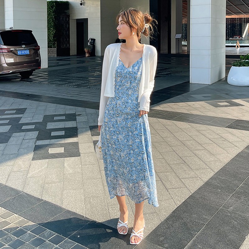 Xiaozhainv Áo Khoác Cardigan Dệt Kim Mỏng Tay Dài Màu Trơn Chống Nắng Thời Trang Hè Cho Nữ