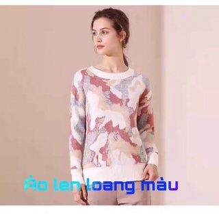 Áo len nữ loang màu thu đông ( kèm ảnh thật )