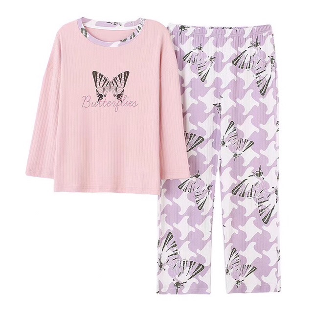 COTTON POLY KHÔNG CỔ TAY DÀI QUẦN DÀI