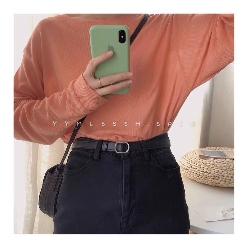 DÂY NỊT HÌNH THOI Nam nữ Unisex ulzzang Không lỗ Sim sim shop - Dây thắt lưng bản nhỏ 1.8cm Hình thoi chữ nhật Basic