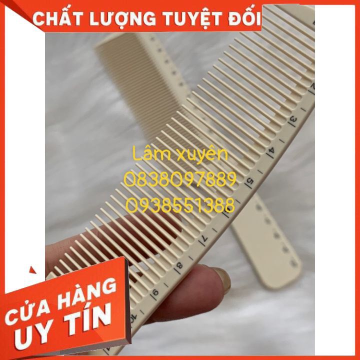 Lược cắt tóc nam bản mỏng ⚡FREESHIP⚡ lược cắt bản nhỏ cao cấp, dẽo, kháng hóa chất, chịu nhiệt, bám tóc, cắt tông đơ tốt