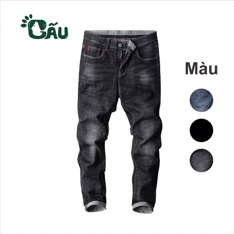 Quần jean nam rách Gấu 194 wass kiểu vải jeans co dãn, dày dặn form slimfit - CAO CẤP