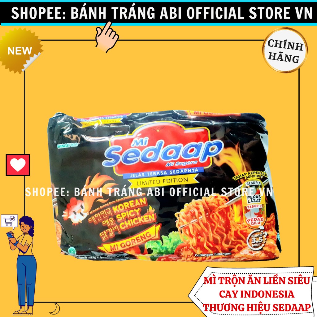 MÌ TRỘN SEDAAP INDONESIA CAY SIÊU NGHIỆNSIÊU NGON KHÓ CƯỠNG 87G