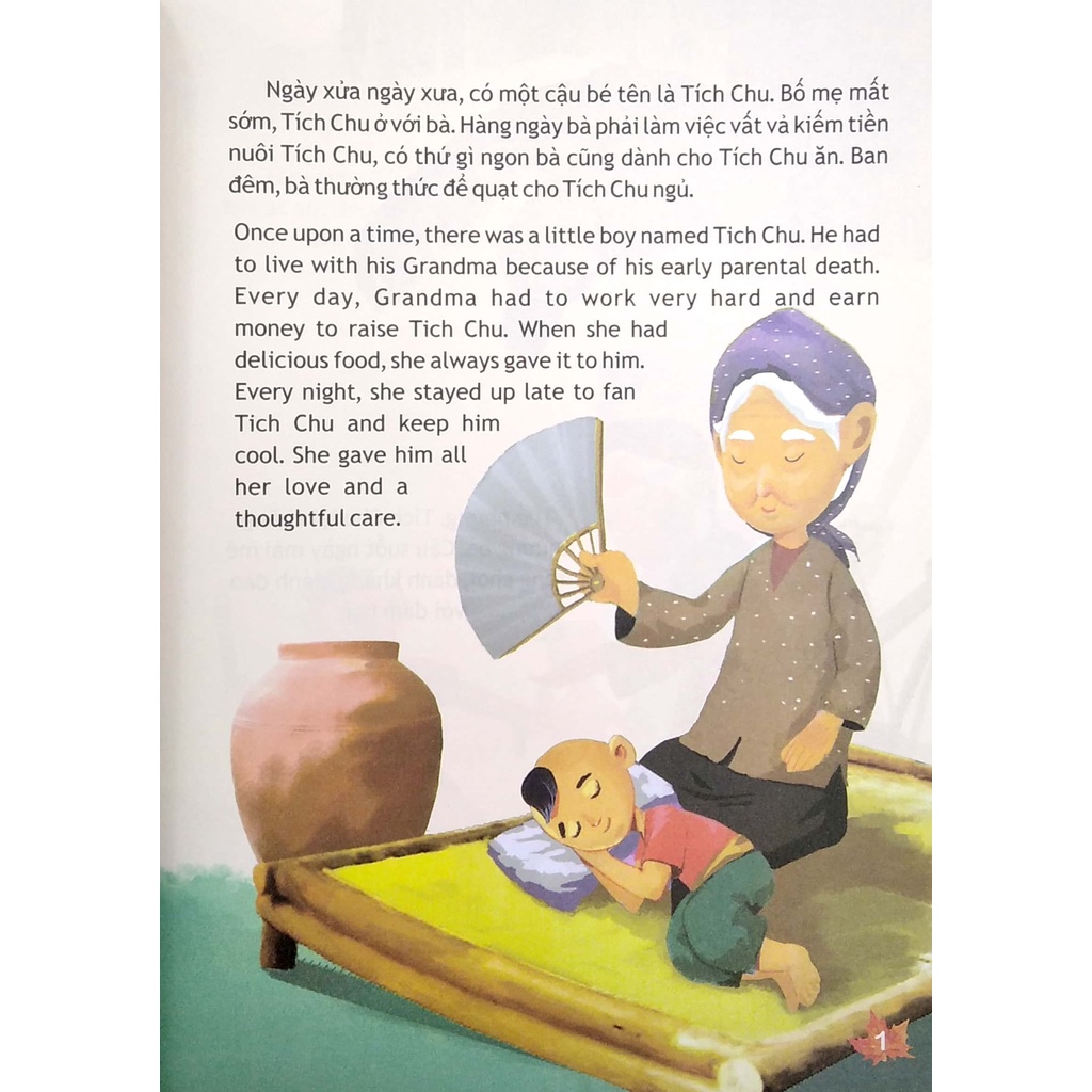Sách Truyện Cổ Tích Việt Nam - Cậu Bé Tích Chu (Song Ngữ Việt Anh)