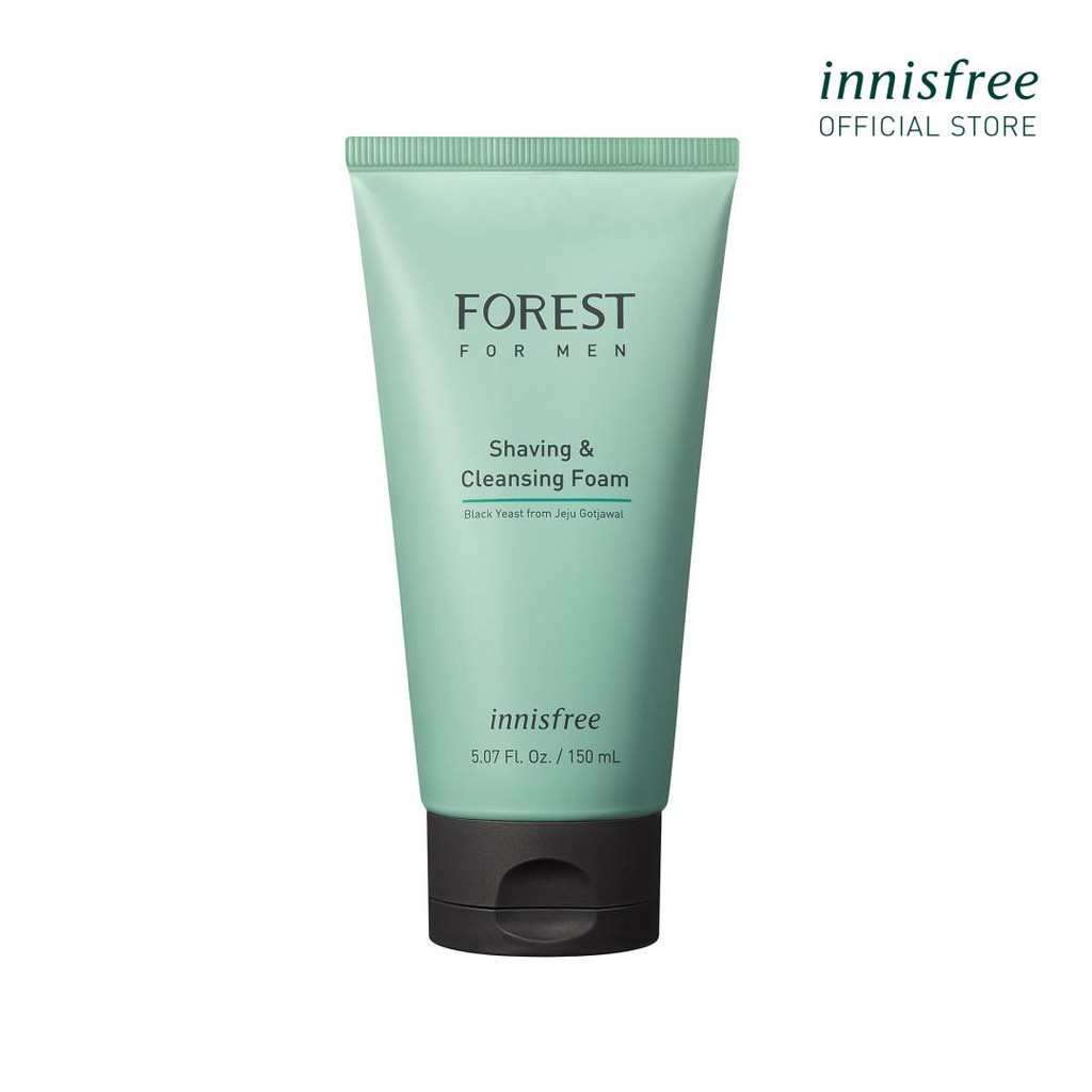 Sữa rửa mặt kết hợp làm mềm vùng da cạo râu innisfree Forest for men Shaving & Cleansing Foam 150ml