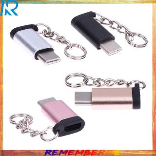 【Rememberme】USB C Type C 3.1 Male to Micro USB 5 Pin Female Data Adapter Converter Keychain