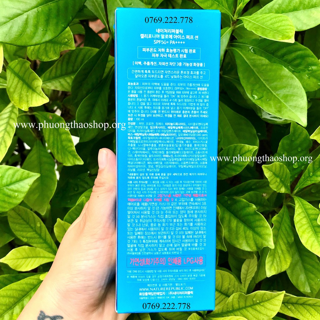 Kem Chống Nắng Ice Sun Nature Republic California Aloe SPF50+ PA+++