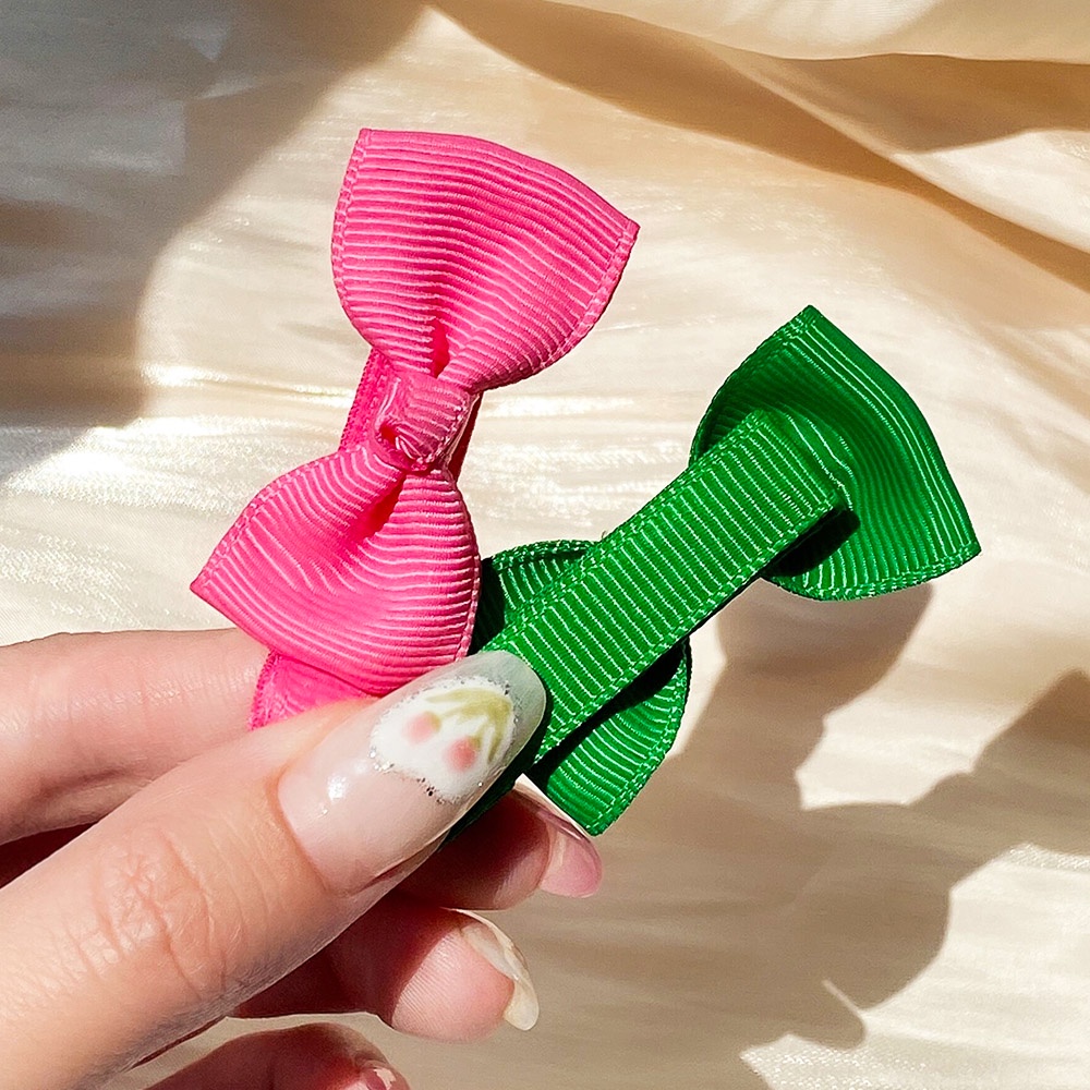Set 10 kẹp tóc KIDSBOWS đính nơ ruy băng xinh xắn dành cho bé gái