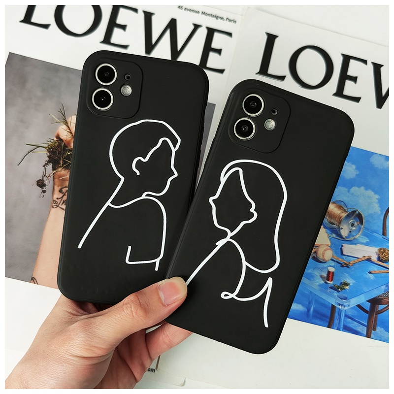 XIAOMI 11 4G 5G 9 8 Note10 Lite Pro Redmi Note11 Note10s Note9 Note8 Note7 Note6 9T 9 9A 9C 8 7 A3 Note 10 9 8 7 6 POCO M3 X3 line couple soft case