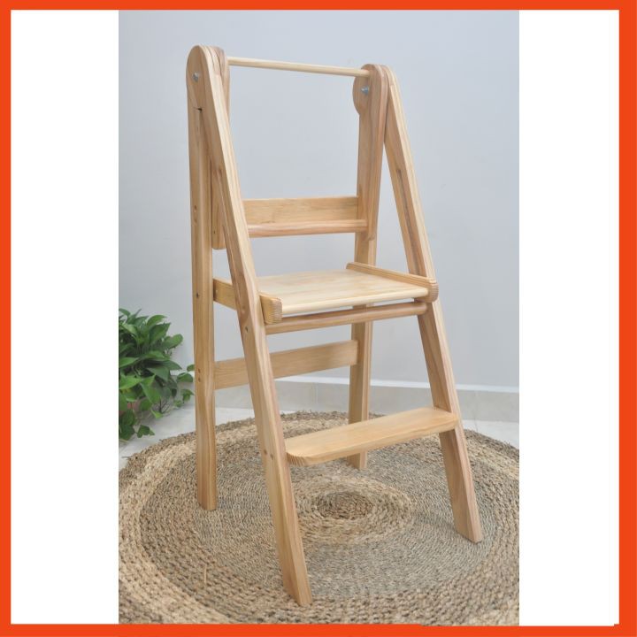 Ghế Đứng Bếp Cho Bé ⚡ AN TOÀN - HIỆN ĐẠI ⚡ Ghế đứng bếp gỗ sồi cao cấp Bebewood