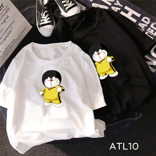 Freeship 99k atl01 áo thun teen tay lỡ unisex hình doraemon lý tiểu long