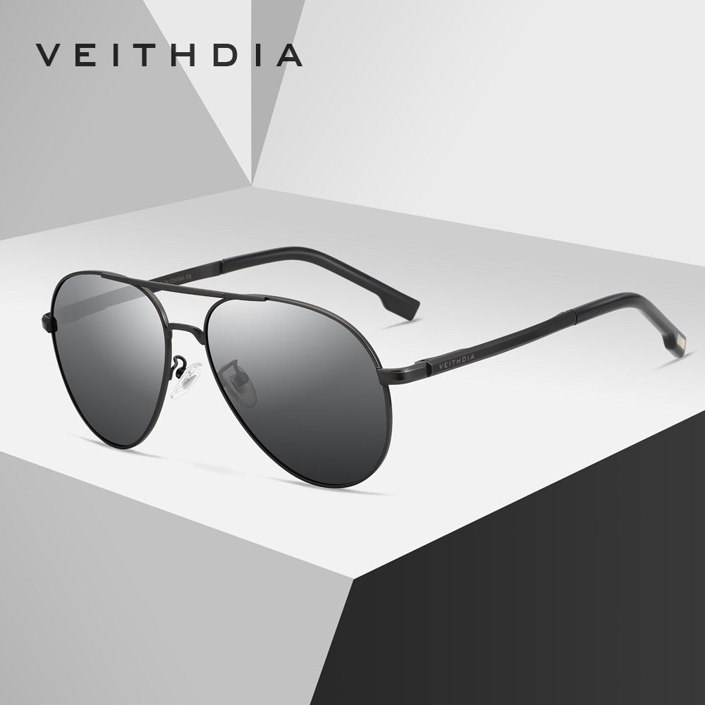 Kính Râm VEITHDIA 2482 Phân Cực Cổ Điển Với Tròng Phủ Phong Cách Unisex