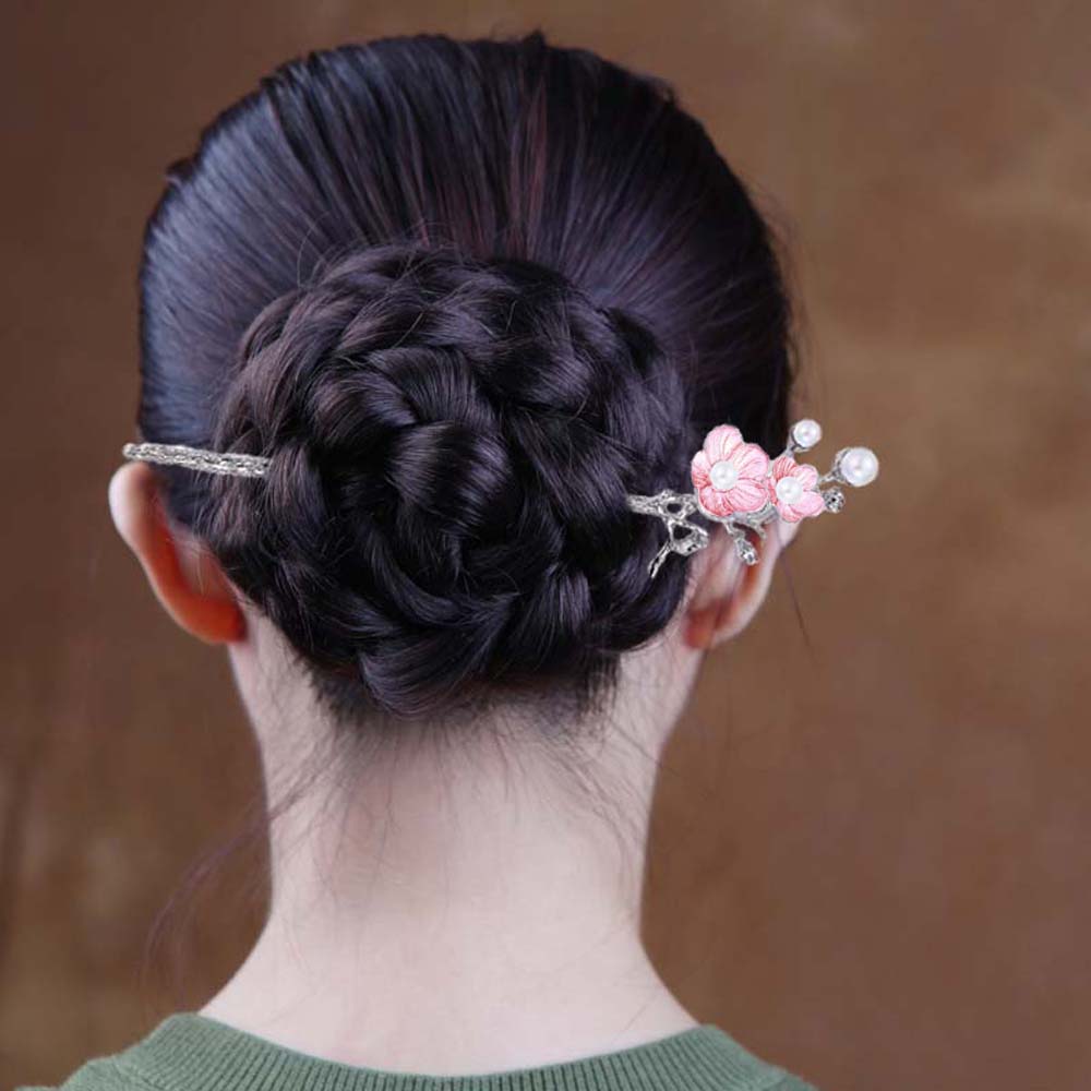 Trâm cài tóc hình hoa đính ngọc trai thời trang