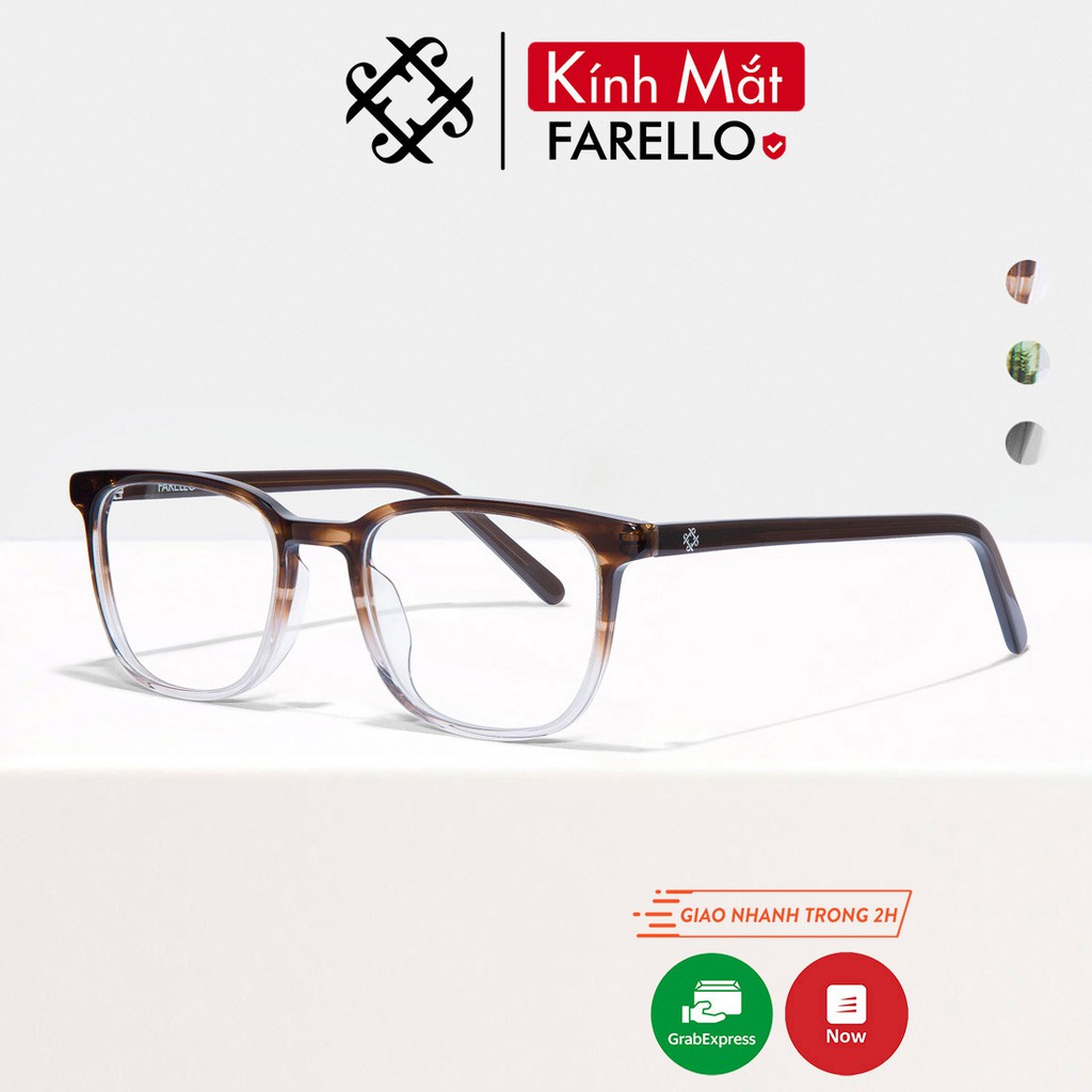 Gọng kính nam nữ cao cấp FARELLO Forest mắt vuông bo tròn Acetate màu sắc thời trang | BigBuy360 - bigbuy360.vn