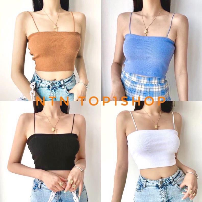 Áo ống croptop TUVYCHUYENSI áo quây ngực nữ thun gân siêu mát siêu co giãn k đệm 3 màu đen trắng tím