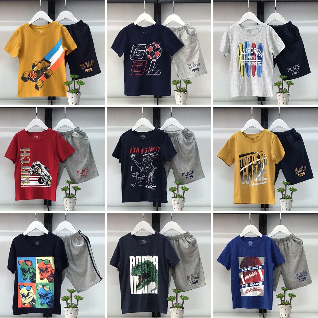 Bộ Place bé trai có size XS-XL, tương đương cho bé từ 4-14 tuổi. Mã PVN285