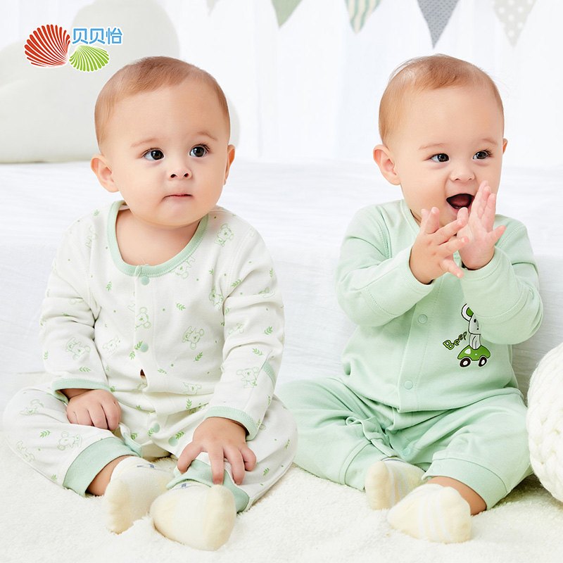 Quần áo liền quần trẻ em bebedi mùa xuân và mùa đông quần áo trẻ em nam và nữ quần áo sơ sinh cotton 0-3 tuổi Quần áo bò