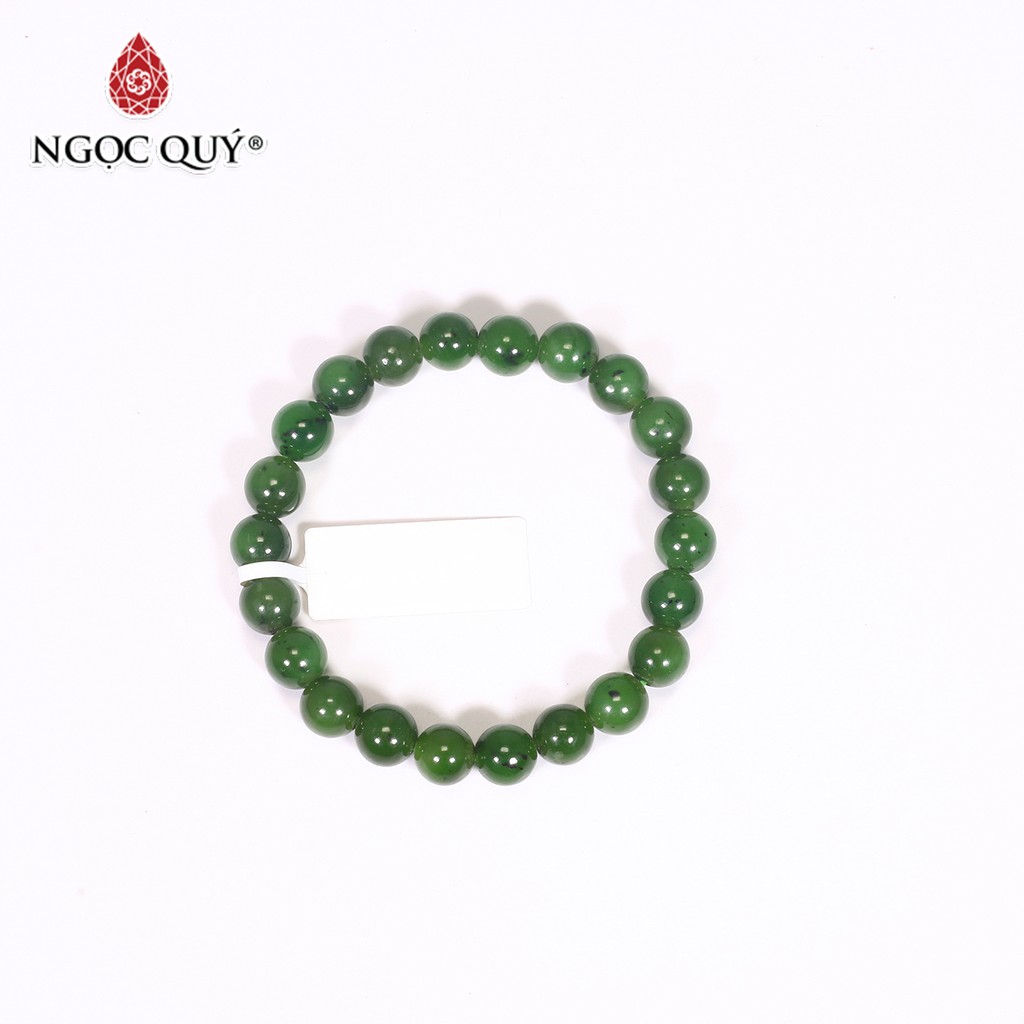 Vòng tay đá ngọc bích thiên nhiên Nephrite mệnh hỏa, mộc - Ngọc Quý