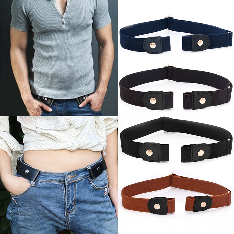 Dây Thắt Lưng Co Giãn Vô Hình Có Khóa Cài Tùy Chỉnh Thời Trang Cho Nam Và Nữ