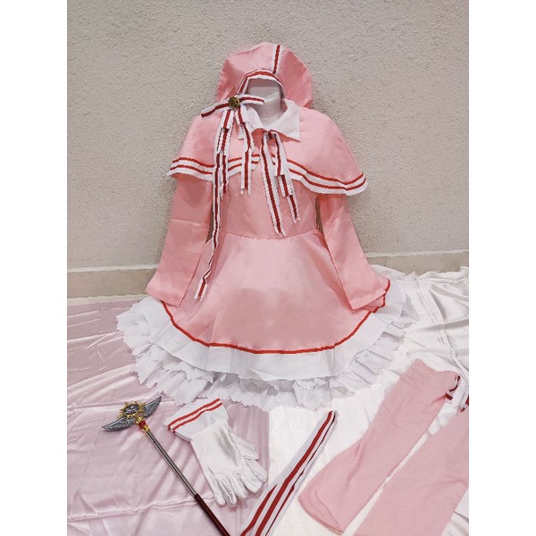 Full Bộ cosplay Sakura  cánh hồng