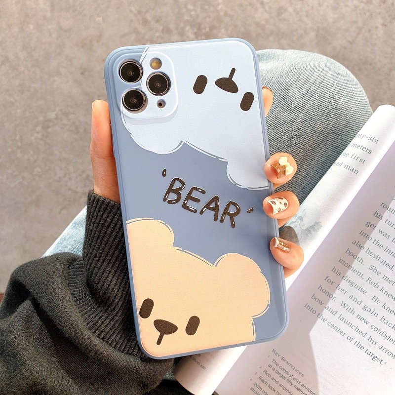 Ốp Lưng Bear Silicon màu - IPhone, Samsung, Oppo, Vivo, Xiaomi.