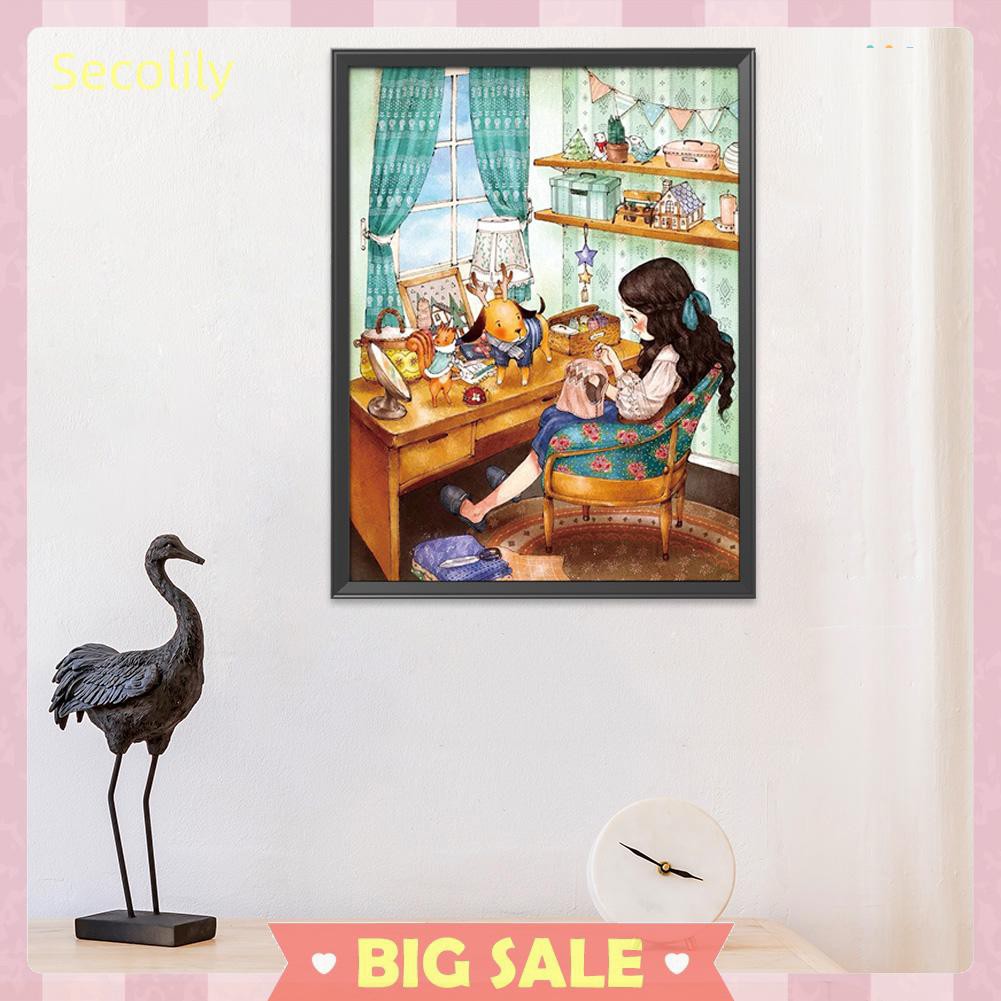 Bộ Tranh Thêu Chữ Thập 11ct Tự Làm Hình Cô Gái Dễ Thương Tiện Dụng | BigBuy360 - bigbuy360.vn