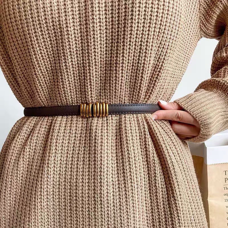 I.CHIC - Đai váy áo bản nhỏ mặt Vàng nốt nhạc xinh xắn