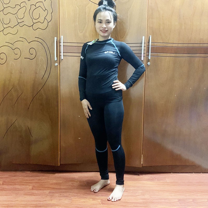 Đồ bơi nữ kín đáo quần dài tay dài đanh cho học sinh thun lạnh co dãn 4 chiều tôn dáng quyến rủ gợi cảm 1 đổi 1 | DBN005 | BigBuy360 - bigbuy360.vn