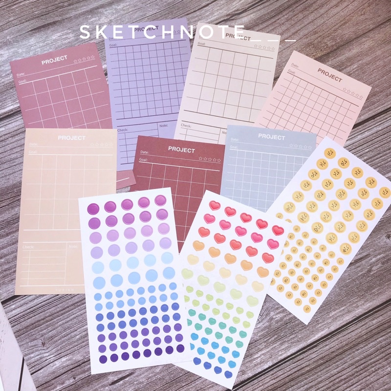 Note planner kèm sticker Nt020