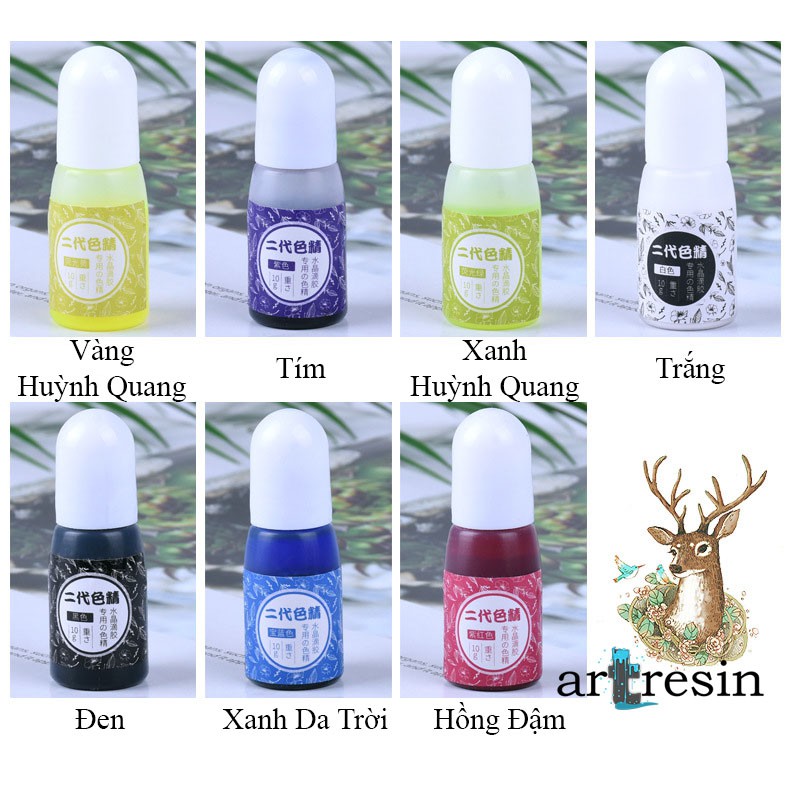 Màu Cao Cấp Làm Trang Sức Resin AB, Resin UV (Màu Đậm Đặc)